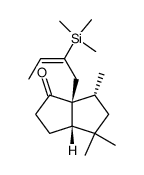 (3aR*,6S*,6aS*)-hexahydro-4,4,6-trimethyl-6a-<(E)-2-(trimethylsilyl)-2-butenyl>-1(2H)-pentalenone Structure