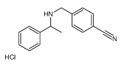 4-(1-苯基-乙基氨基)-甲基-苯甲腈盐酸盐结构式