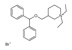 3-(benzhydryloxymethyl)-1,1-diethylpiperidin-1-ium,bromide Structure