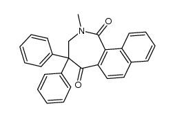 4,4-diphenyl-2-methyl-3,4-dihydro-1H-naphth[1,2-c]azepine-1,5(2H)-dione结构式