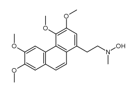 N-methyl-N-(2-(3,4,6,7-tetramethoxyphenanthren-1-yl)ethyl)hydroxylamine结构式