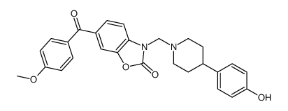 3-[[4-(4-hydroxyphenyl)piperidin-1-yl]methyl]-6-(4-methoxybenzoyl)-1,3-benzoxazol-2-one结构式