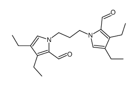 1-[3-(3,4-diethyl-2-formylpyrrol-1-yl)propyl]-3,4-diethylpyrrole-2-carbaldehyde Structure