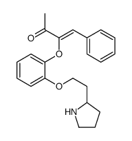 (Z)-4-phenyl-3-[2-(2-pyrrolidin-2-ylethoxy)phenoxy]but-3-en-2-one结构式