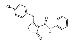 4-[N-(p-chlorophenyl)amino]-2,5-dihydro-2-oxo-N-phenyl-3-furancarboxamide结构式