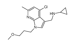 N-{[4-Chloro-1-(3-methoxypropyl)-6-methyl-1H-pyrrolo[2,3-b]pyridi n-3-yl]methyl}cyclopropanamine结构式