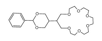 3-(4-phenyl-3,5-dioxacyclohexyl)-1,5,8,11,14,16-hexaoxacyclononadecane结构式