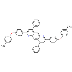 2,7-Bis[4-(4-methylphenoxy)phenyl]-4,9-diphenypyrido[2,3-g]quinoline结构式