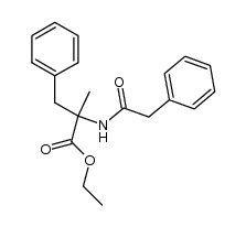 2-methyl-3-phenyl-2-phenylacetylamino-propionic acid ethyl ester Structure