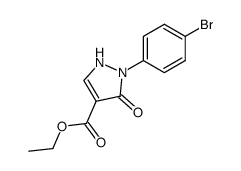 1-p-bromophenyl-4-ethoxycarbonyl-3-pyrazolin-5-one Structure