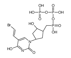 carbocyclic 5-(2-bromovinyl)-2'-deoxyuridine 5'-triphosphate结构式