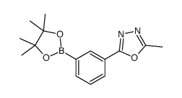 2-methyl-5-[3-(4,4,5,5-tetramethyl-1,3,2-dioxaborolan-2-yl)phenyl]-1,3,4-oxadiazole结构式