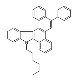 5-(2,2-diphenylethenyl)-11-hexylbenzo[a]carbazole Structure