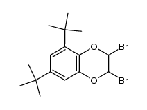 2,3-dibromo-5,7-di-t-butyl-1,4-benzodioxan结构式