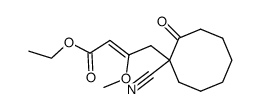ethyl 4-(1-cyano-2-oxocyclooctyl)-3-methoxy-2-butenoate Structure