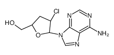 [(2S,4S,5R)-5-(6-aminopurin-9-yl)-4-chlorooxolan-2-yl]methanol结构式