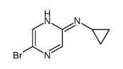 5-bromo-N-cyclopropylpyrazin-2-amine结构式