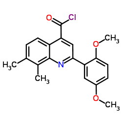 2-(2,5-Dimethoxyphenyl)-7,8-dimethyl-4-quinolinecarbonyl chloride Structure