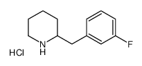 2-(3-FLUORO-BENZYL)-PIPERIDINE HYDROCHLORIDE结构式
