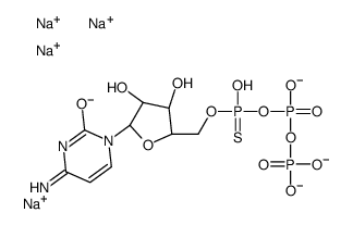 CYTIDINE-5'-O-(1-THIOTRIPHOSPHATE), RP-ISOMER SODIUM SALT Structure