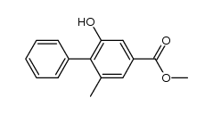 3-hydroxy-5-methyl-4-phenyl benzoic acid methyl ester结构式