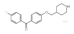 (4-Chlorophenyl)[4-(4-piperidinylmethoxy)phenyl]-methanone hydrochloride Structure