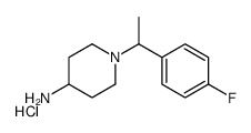 1-[1-(4-Fluoro-phenyl)-ethyl]-piperidin-4-ylamine hydrochloride structure