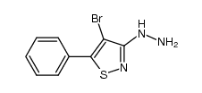 4-bromo-3-hydrazinyl-5-phenylisothiazole结构式