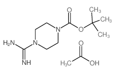 1-tert-Butyloxycarbonyl-4-carbamimidoyl-piperazine acetate结构式