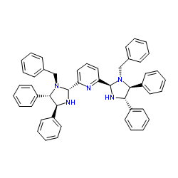2,6-双[(2R,4S,5S)-1-苄基-4,5-二苯基咪唑烷-2-基]吡啶图片
