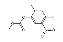 carbonic acid 4-fluoro-2-methyl-5-nitro-phenyl ester methyl ester Structure