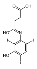 4-(3-hydroxy-2,4,6-triiodoanilino)-4-oxobutanoic acid结构式
