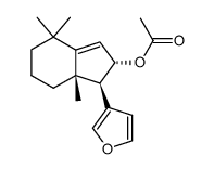 (1RS,2RS,7aSR)-2-acetoxy-1-(3-furyl)-4,4,7a-trimethyl-1,4,5,6,7,7a-hexahydro-2H-indene结构式