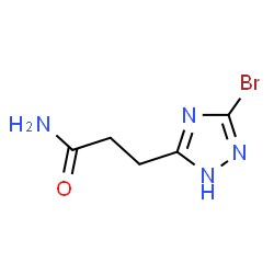 3-(3-Bromo-1H-1,2,4-triazol-5-yl)propanamide结构式