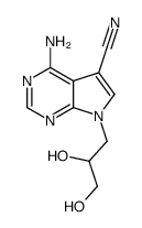 4-amino-7-(2,3-dihydroxypropyl)pyrrolo[2,3-d]pyrimidine-5-carbonitrile结构式