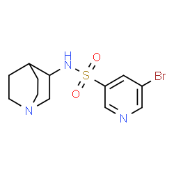 5-bromo-N-(quinuclidin-3-yl)pyridine-3-sulfonamide结构式