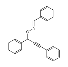 (E)-benzaldehyde O-(1,3-diphenylprop-2-yn-1-yl)oxime Structure