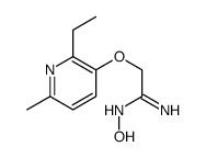 2-(2-ethyl-6-methylpyridin-3-yl)oxy-N'-hydroxyethanimidamide Structure