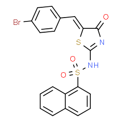 N-[5-[(4-溴苯基)亚甲基]-4,5-二氢-4-氧代-2-噻唑基]-1-萘磺酰胺结构式
