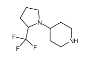 4-[2-(trifluoromethyl)pyrrolidin-1-yl]piperidine结构式