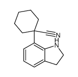 1-(2,3-Dihydro-1H-indol-7-yl)-cyclohexanecarbonitrile结构式