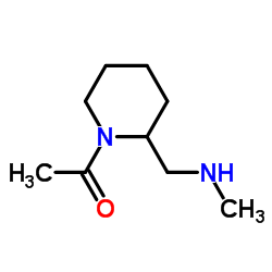 1-{2-[(Methylamino)methyl]-1-piperidinyl}ethanone Structure