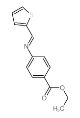 ethyl 4-(thiophen-2-ylmethylideneamino)benzoate结构式