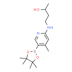 4-(4-Methyl-5-(4,4,5,5-tetramethyl-1,3,2-dioxaborolan-2-yl)pyridin-2-ylamino)butan-2-ol结构式