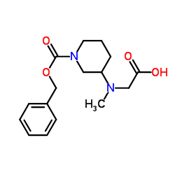 N-{1-[(Benzyloxy)carbonyl]-3-piperidinyl}-N-methylglycine Structure