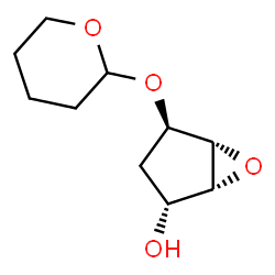 6-Oxabicyclo[3.1.0]hexan-2-ol,4-[(tetrahydro-2H-pyran-2-yl)oxy]-,[1R-(1-alpha-,2-bta-,4-alpha-,5-alpha-)]-(9CI)结构式