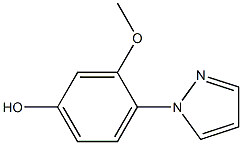 3-methoxy-4-(1H-pyrazol-1-yl)phenol结构式