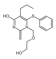1-(2-hydroxyethoxymethyl)-6-phenylsulfanyl-5-propyl-2-sulfanylidenepyrimidin-4-one Structure