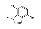 4-溴-7-氯-1-甲基-1H-吲哚结构式