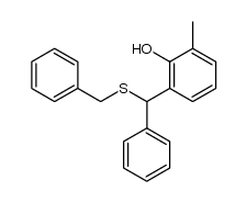 6-Methyl-2-[α-benzylmercapto-benzyl]-phenol结构式